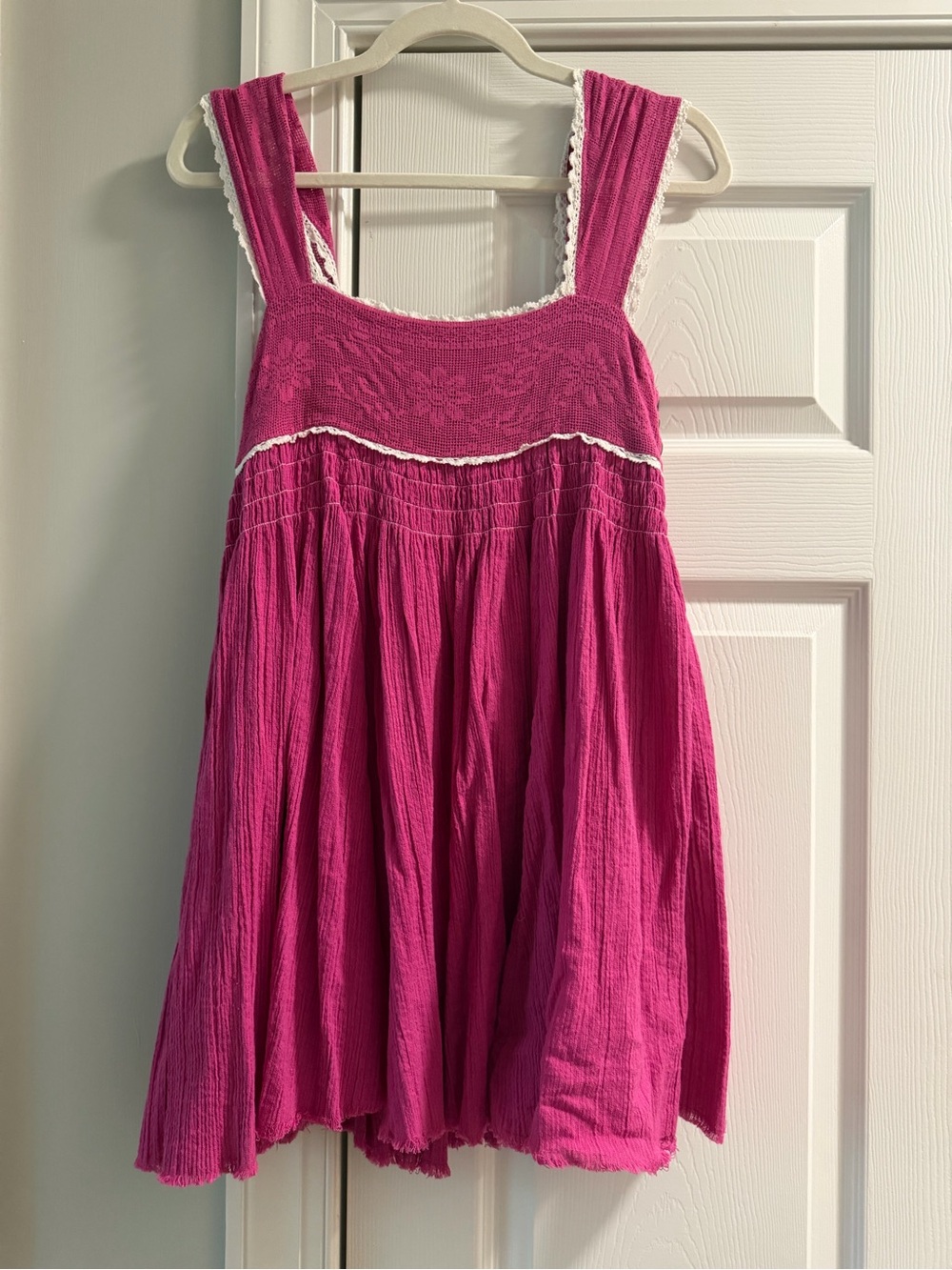 Free People Heartland Mini Dress-Pink - Picture 4 of 6